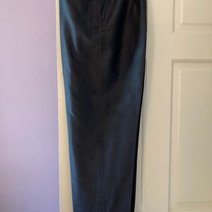 Black raw silk cocktail pants